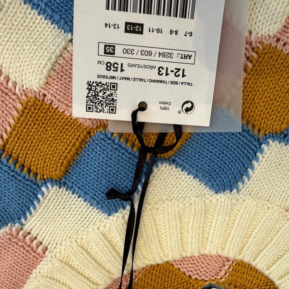 Kids Zara Argyle Sweater Size L Multicolor Knit Pullover - Picture 7 of 7